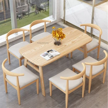 Современный обеденный стол из искусственной доски для домашней мебели, переносной стол, сочетание простоты, Прямоугольный домашний обеденный стол