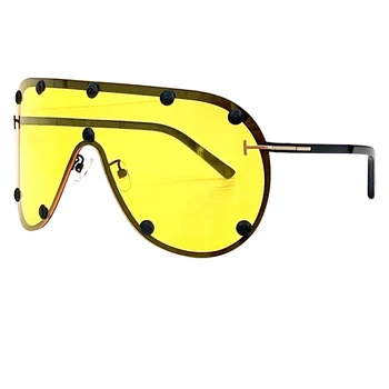 Солнцезащитные очки Оверсайз, Женские, мужские, Винтажные Брендовые Дизайнерские Солнцезащитные очки, очки без оправы, Ретро Мужские очки Oculos De Sol
