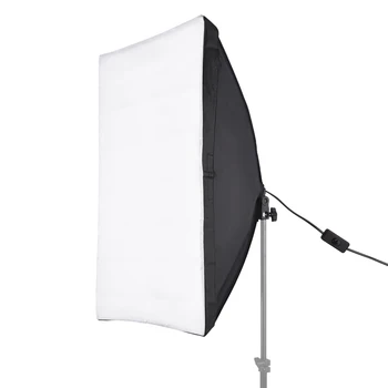 Софтбокс 50 * 70 см для студийной фотосъемки с розеткой E27, сумка для переноски портрета в прямом эфире, фото-видео продукта, софтбокс 100-240 В