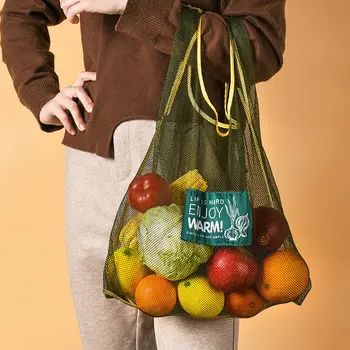 Сумка для покупок, сумка через плечо, экологически чистая портативная складная сумка-тоут, сумка-корзина для овощей, легкая и прочная