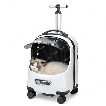Сумка-тележка для домашних животных, переносная сумка для собак, Многофункциональная сумка для астронавта, удобная дышащая сумка для кошек двойного назначения, универсальный рюкзак