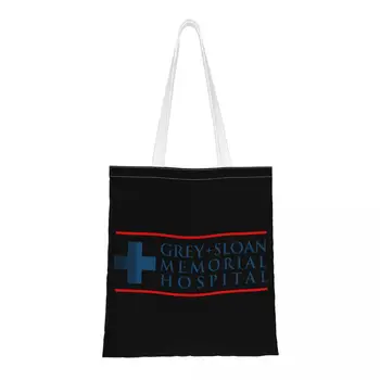 Сумки через плечо Grey Sloan Memorial Hospital, женские эко-сумки для покупок, модная сумка Grey's Anatomy Большой емкости, складная сумка