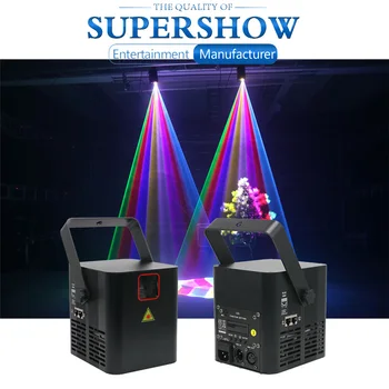 Сценическое освещение Supershowlight, лазерный проектор мощностью 2 Вт RGB, небесный лазерный луч
