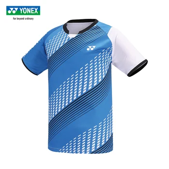 Теннисная футболка Yonex, спортивный трикотаж, спортивная одежда, спортивная одежда для бадминтона, короткий рукав, мужчины, женщины, 10083BCR