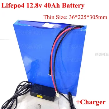 Тонкий размер 12V 40AH Lifepo4 12.8v 33Ah Литий-Железо-Фосфатная батарея для Уличного Освещения, Специальный Усилитель Солнечной Энергии мощностью 500 Вт + 6A