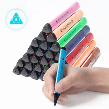 Треугольная акварельная ручка, которую можно стирать 12-48 цветов, Цветная ручка для рисования в начальной школе и детском саду