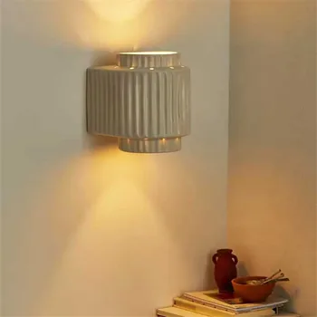 Тристан настенный светильник японская прикроватная лампа для спальни крем настольные лампы для гостиной прохода ваби-саби декоративная коридоре свет