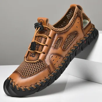 Уличные кроссовки Мужские слипоны Итальянские Мужские лоферы Роскошная Мужская Повседневная обувь Обувь для вождения Дышащие сандалии Zapatos Hombre 2023