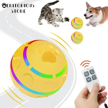 Умные игрушки для собак, Автоматический катящийся мяч, Электрические игрушки для кошек, Интерактивные обучающие самодвижущиеся игрушки для щенков, Аксессуары для домашних животных