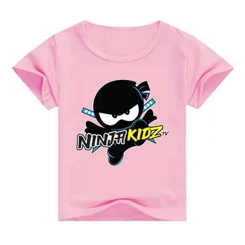 Футболка для мальчиков, Летняя футболка NINJA KIDZ С 3D принтом, Забавный модный топ в стиле Харадзюку Для мальчиков и девочек, футболки от 2 до 12 лет