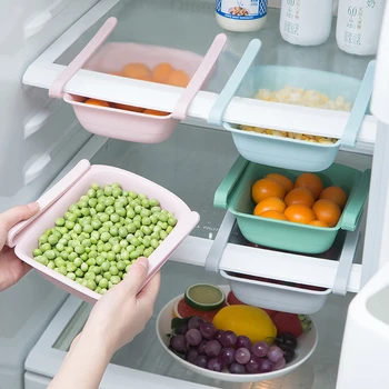 Холодильник для хранения яиц, корзина для продуктов, корзина для хранения фруктов, овощей, разделительный слой, выдвижной ящик