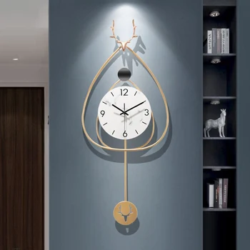 Художественные Автоматические Настенные Часы Офисный Дизайн Европейские Настенные Часы на Батарейках Антикварный Круглый Декор Wohnzimme Украшение Гостиной