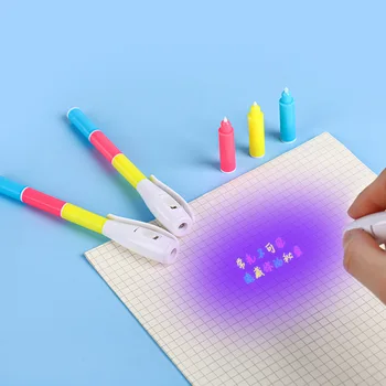 Цветная Невидимая светящаяся световая ручка 3 в 1, маркер, ручка, красный, синий, Желтый, Волшебный маркер, обучающие игрушки для ребенка
