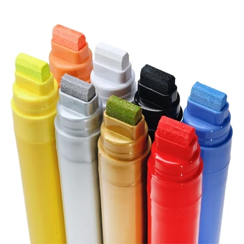 Цветные меловые маркеры Меловая ручка для сухого стирания Фломастером для классной доски-Классная доска-Витрина, Вывески Бистро с реверсивным наконечником K1KF