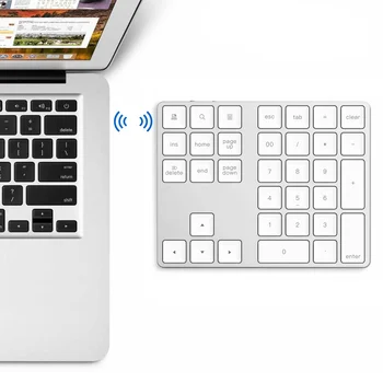 Цифровая клавиатура из алюминиевого сплава, тонкий дизайн, 34 клавиши, внешняя цифровая клавиатура для ввода данных для ноутбука MacBook Air с Windows