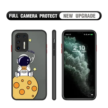 Чехол для телефона Motorola Moto G9 Plus с милым мультяшным рисунком астронавта Задняя крышка полупрозрачный Мягкий противоударный корпус телефона