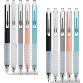 Шариковые ручки со средней точкой 0,5 мм, рабочая ручка с черными чернилами и сверхмягким захватом, гелевая ручка для мужчин и женщин, выдвижные офисные ручки