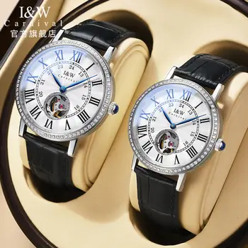 Швейцарский люксовый бренд I & W CARNIVAL Япония MIYOTA 9029 Автоматические механические мужские часы Сапфировые 8,5 мм ультратонкие часы 667 г