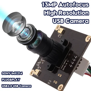 Широкоугольный 3840x2880 13 Мегапиксельный USB-Модуль Веб-камеры IMX214 Fisheye USB-Модуль Камеры с Микрофоном для Linux Windows Mac Android