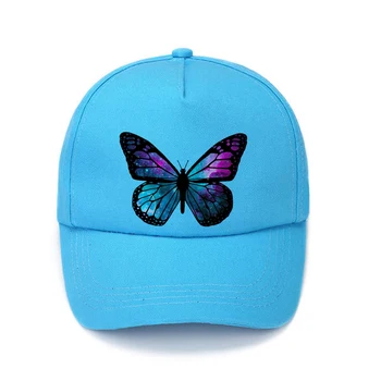 Шляпа с принтом бабочки Бейсболка Регулируемая Детская шляпа Мальчики Девочки Солнцезащитная шляпа Хип-хоп Шляпа Добавьте свой дизайн на заказ