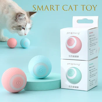 Электрические игрушки для кошек, умные игрушки для кошек, автоматический катящийся мяч, Интерактивная тренировка кошек в помещении, самодвижущиеся игрушки для котенков, аксессуары для домашних животных