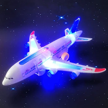 Электрический самолет своими руками, движущиеся мигающие огни, звуки, Детский игрушечный самолет, подарочные игрушки для самолетов, лидер продаж, музыкальная модель авиалайнера, самолет