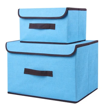 Ящики для хранения ткани с крышками с ручками Контейнеры для хранения детской одежды Нижнего белья одежды